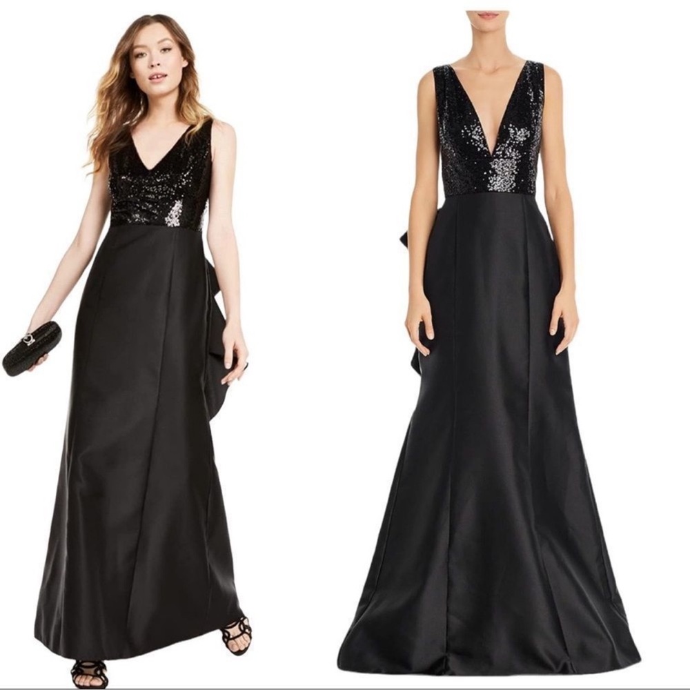 Adrianna Papell Sequined Bodice Gown